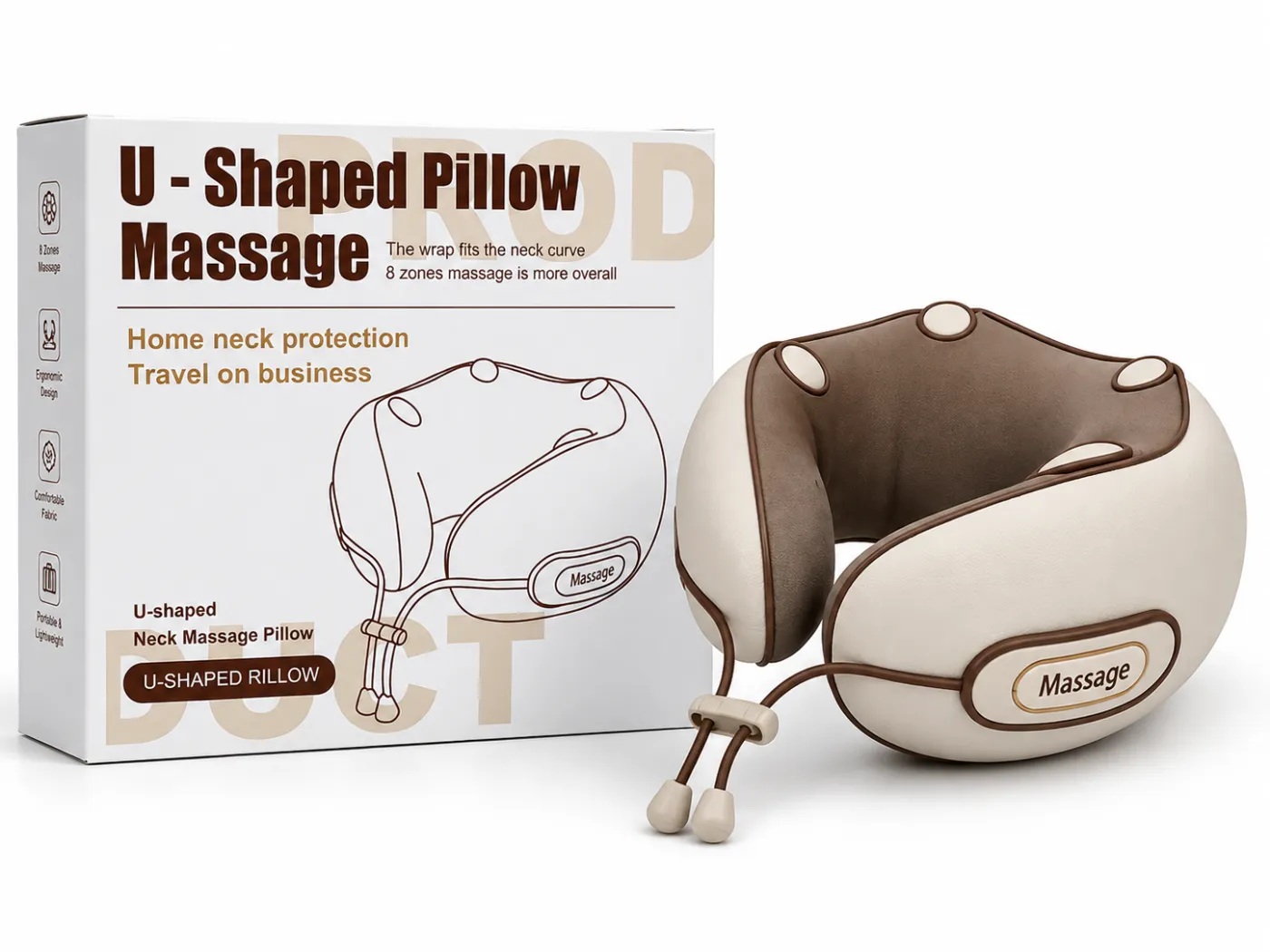 U-Shaped Neck Massage Pillow
