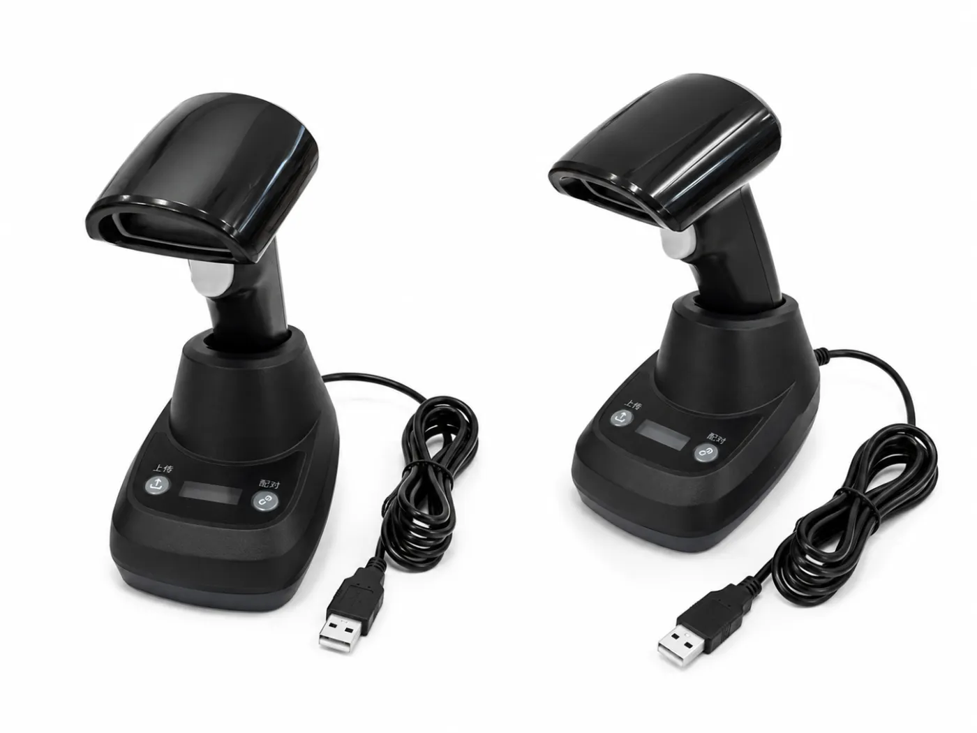 قارئ باركود لاسلكي مع قاعدة شحن ونقل بيانات الذكية (Wireless Barcode Scanner with Charging & Data Cradle)