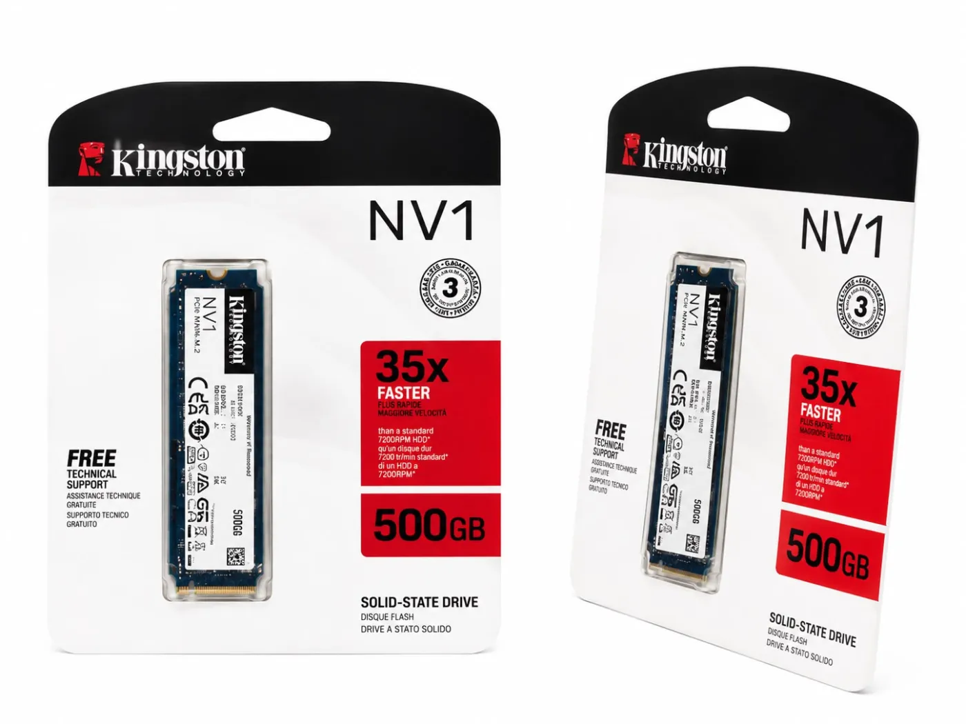 Kingston NV1 500GB PCIe NVMe M.2 SSD